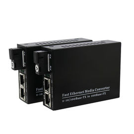 100M 1 Fiber+2Rj45-Haven Ethernet aan Vezelmedia Convertor met Sc-Schakelaar