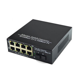 1 van de de Havenvezel van Fiber+8 Rj45 de Media van Gigabit Ethernet Convertor Hoge Prestaties